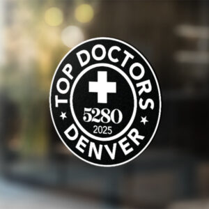 5280 Top Doctor 2025 Window Cling