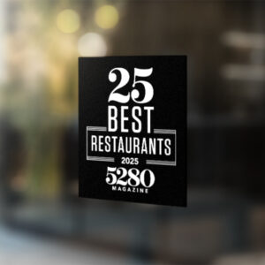5280 Best Restaurant 2025 Window Cling